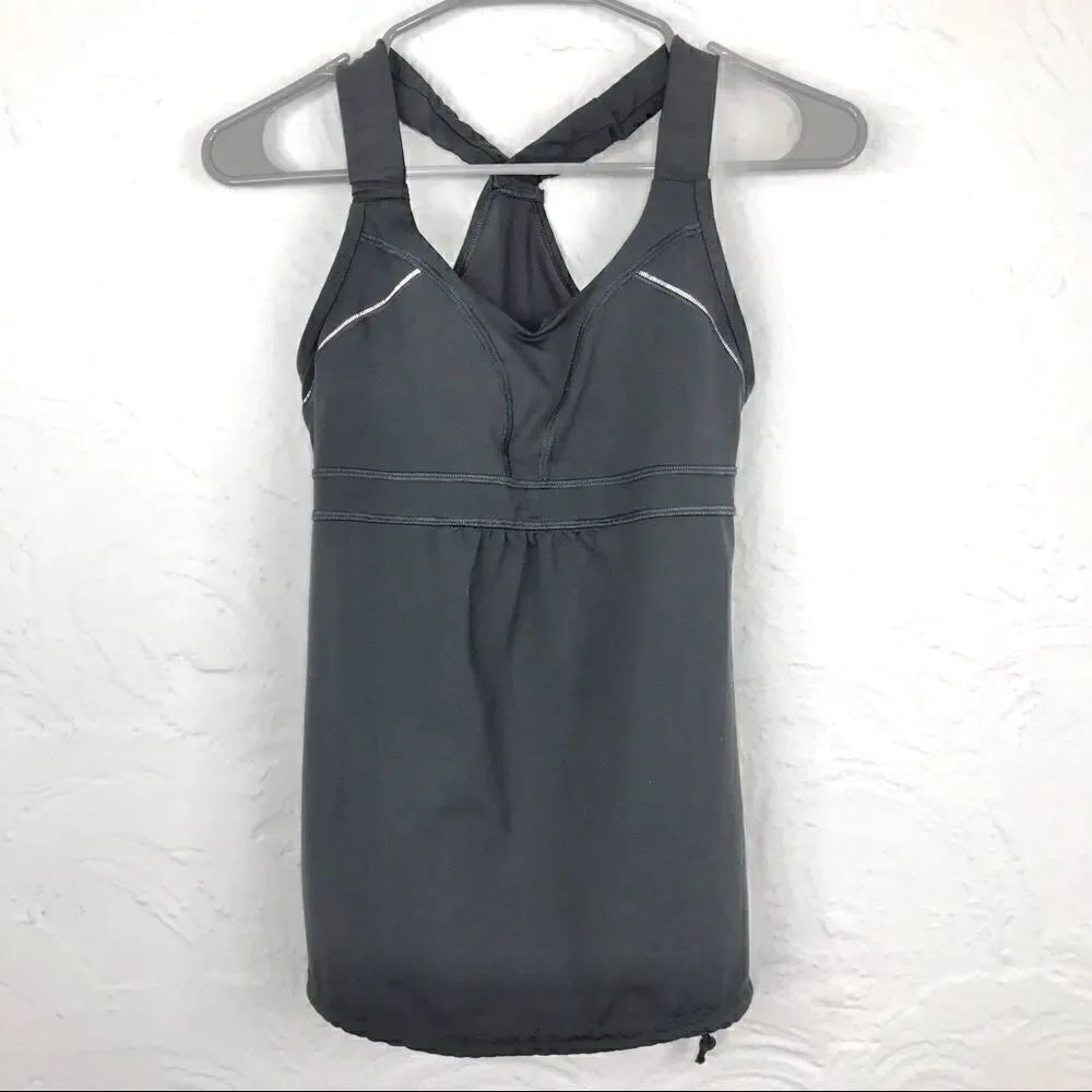Athleta Charcoal Gray Workout Athletic Top